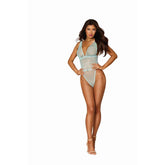 Dreamgirl Mint Fishnet and Lace Teddy with Ruffled Trims Teddies